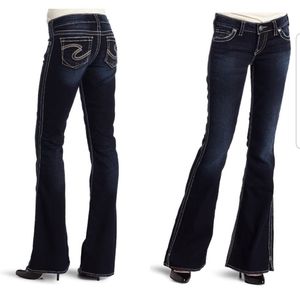Silver Jeans Frances 22" Flare Dark Wash Size 27